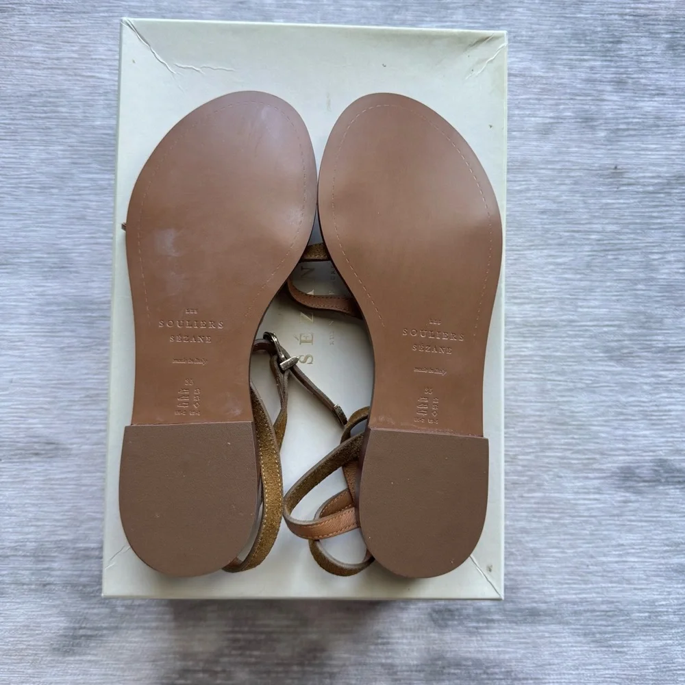 Sezane Low Roxanne Sandals in Taupe - Picture 6 of 6